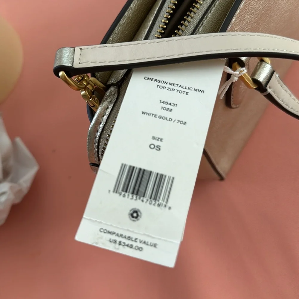 New Tory Burch Leather Bag. Gold. Dust Bag Included.